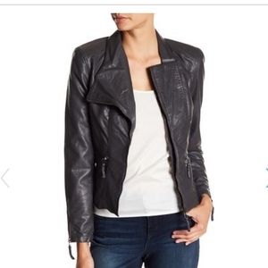 Blank NYC black faux leather jacket SZ M